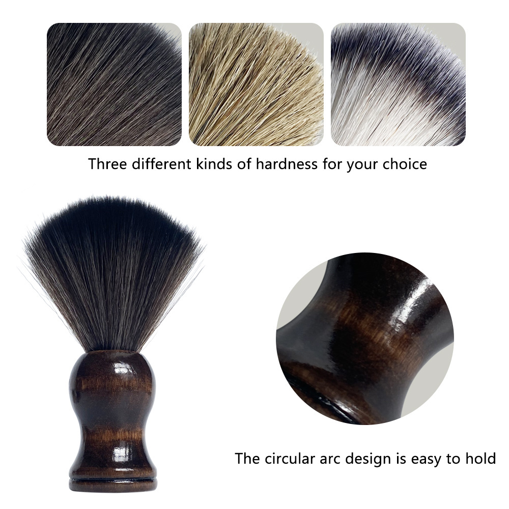 High quality synthetic shave brushes Black wooden handle for men wet shave yaqi shaving brush