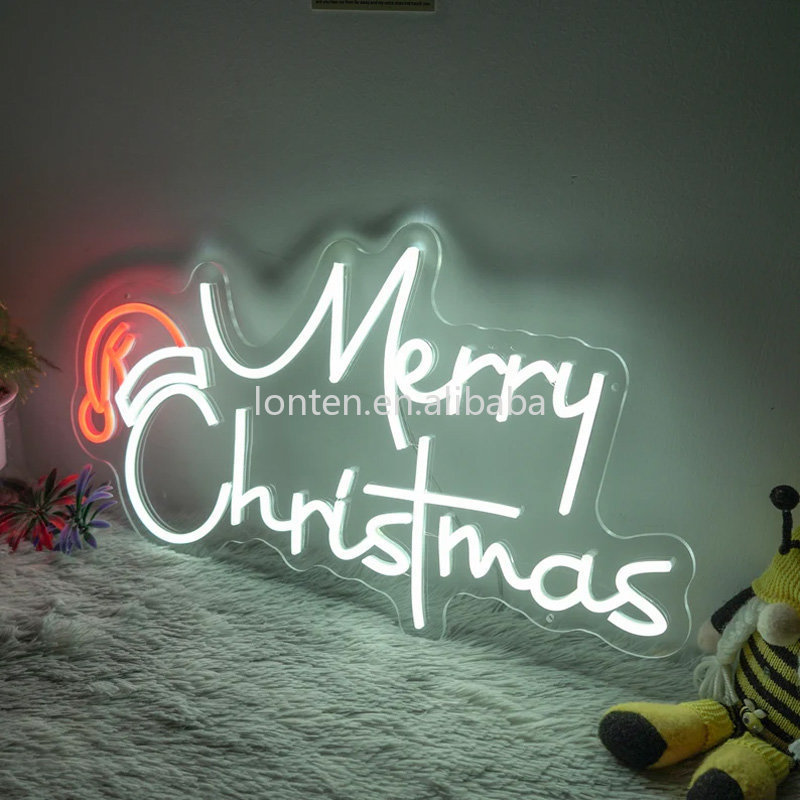 Custom Led Merry Christmas Neon Sign Light Fashion Lamp for Celebrate Christmas Festival Decoration Old Man Neon Decor