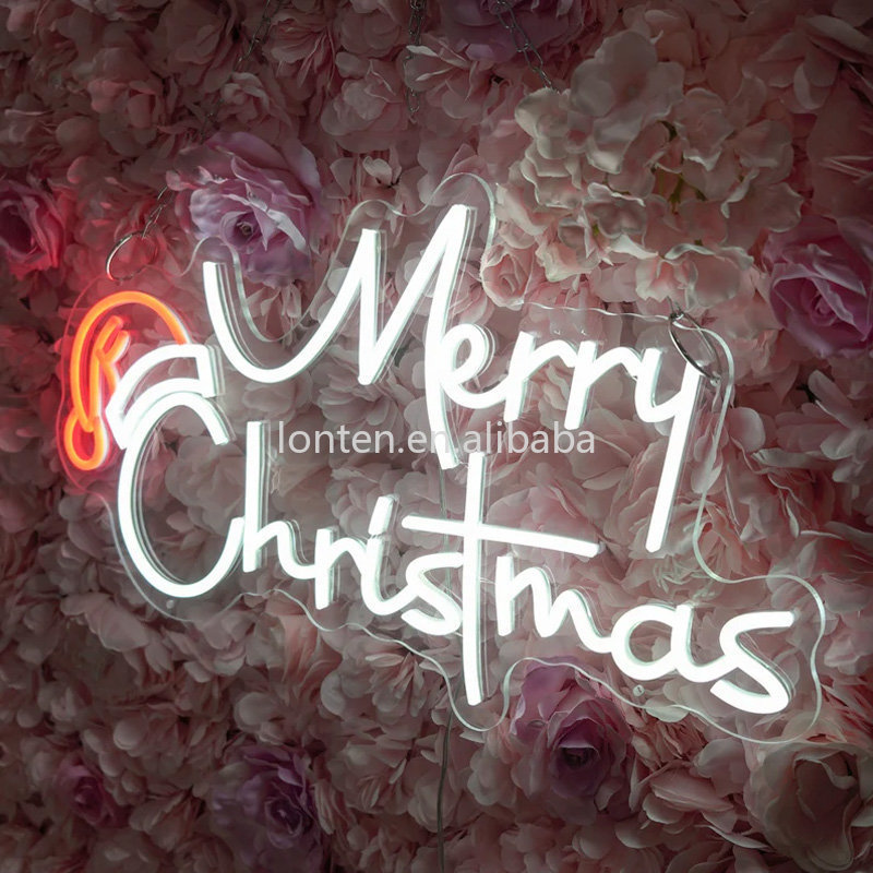 Custom Led Merry Christmas Neon Sign Light Fashion Lamp for Celebrate Christmas Festival Decoration Old Man Neon Decor