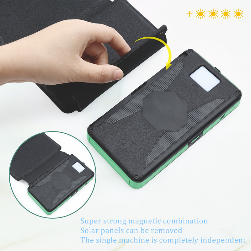 Solar Wireless Charger Folding Solar panel 12W Power Battery 50000mah Solar Celles Universal Phone Power Bank Charger