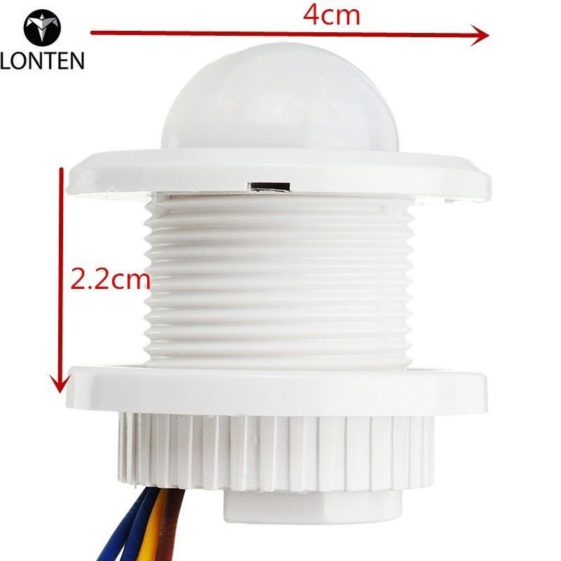 Lonten AC85-265V40mm PIR Infrared Ray Motion Sensor Switch Time Delay Adjustable Ceiling Mode Detector Switching Sensors