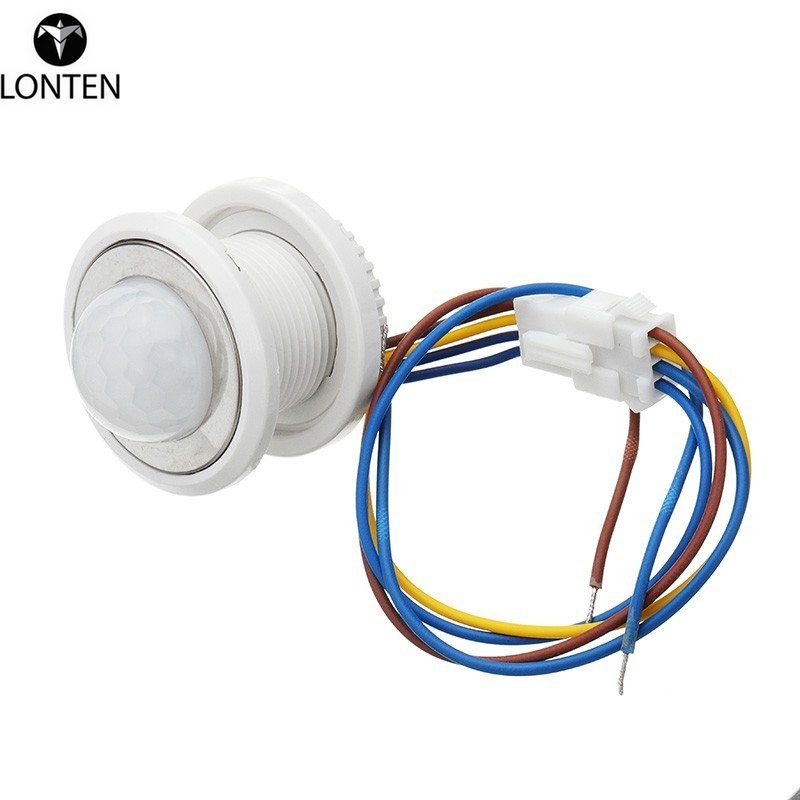 Lonten AC85-265V40mm PIR Infrared Ray Motion Sensor Switch Time Delay Adjustable Ceiling Mode Detector Switching Sensors