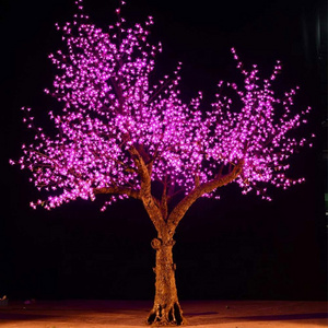 Nature trunk outdoor landscaping flower decorative lamp plastic cherry blossom tree