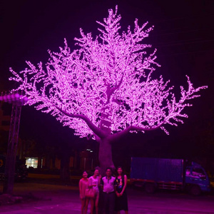 Factory hot sale outdoor landscape holiday decoration artificial 8m large trunk cherry tree light lamp