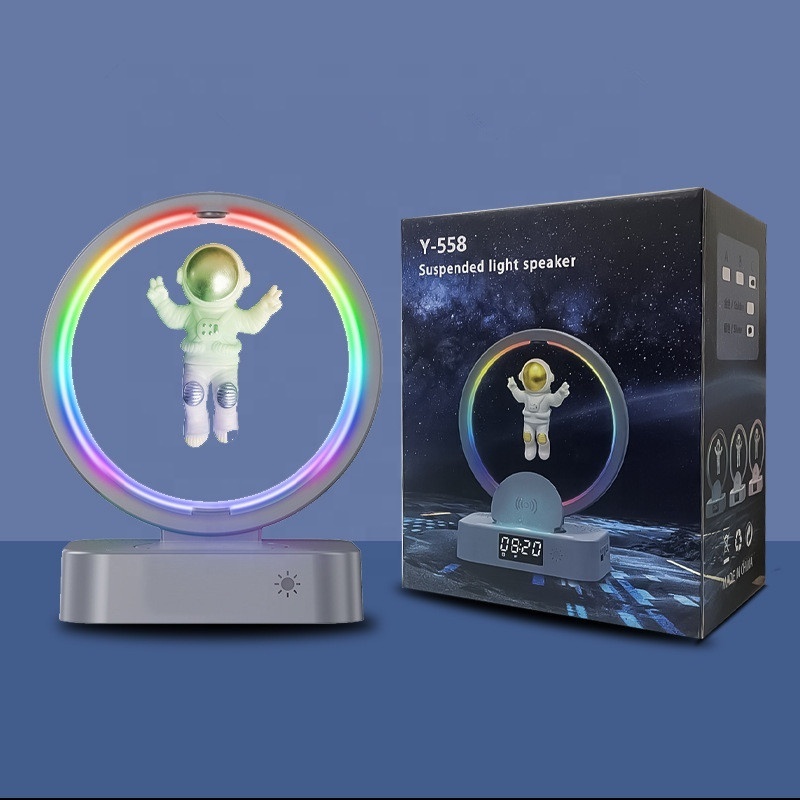 Lonvel Y-558 Astronaut Subwoofer Creative Gift Custom Astronaut Wireless Mini Speaker, Sound Activated LED Portable Speakers