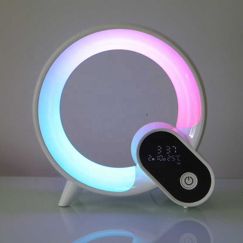 Lonvel 2023 Newest 4 in 1 Wireless Charger For Phone Universal Atmosphere Lamp G Shape Bulb QI Wireless Charger Music Speaker