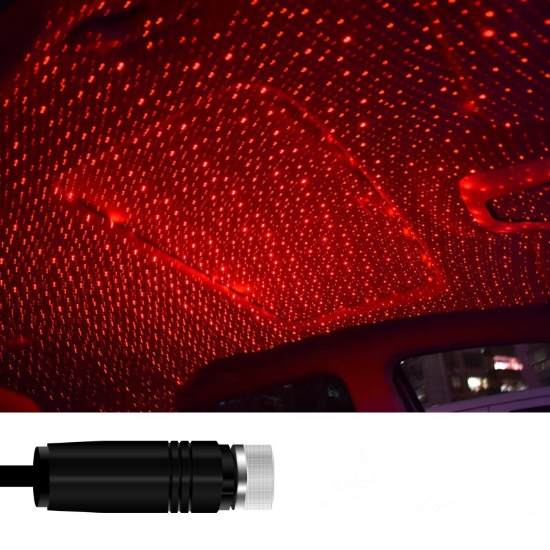 Lonvel Romantic LED Car Roof Star Night Light Projector 50mw Atmosphere Lamp USB ambient lights for Cars Interior Decor Light