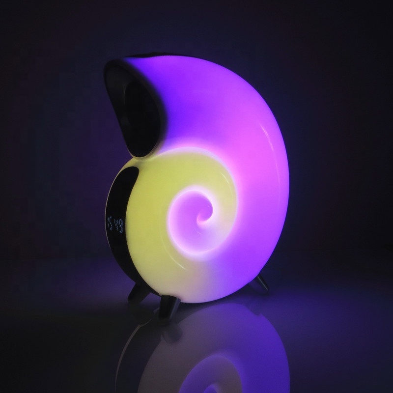 Lonvel New Conch Lamp Drop Shipping Conch Music Light Aid Sleep White Noise Wireless Speaker With Wake-up Light Alarm Clock