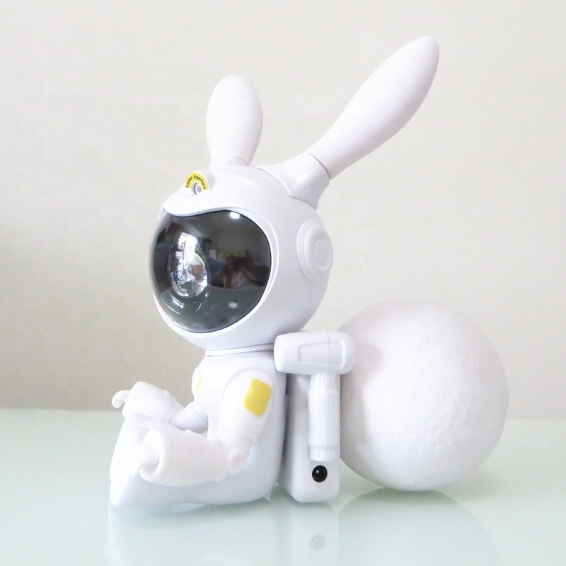 Lonvel Newest Rabbit Astronaut Star Projector Sky Night Light for Kids Adults Bedroom Space Lights for Bedroom Decor Aesthetic