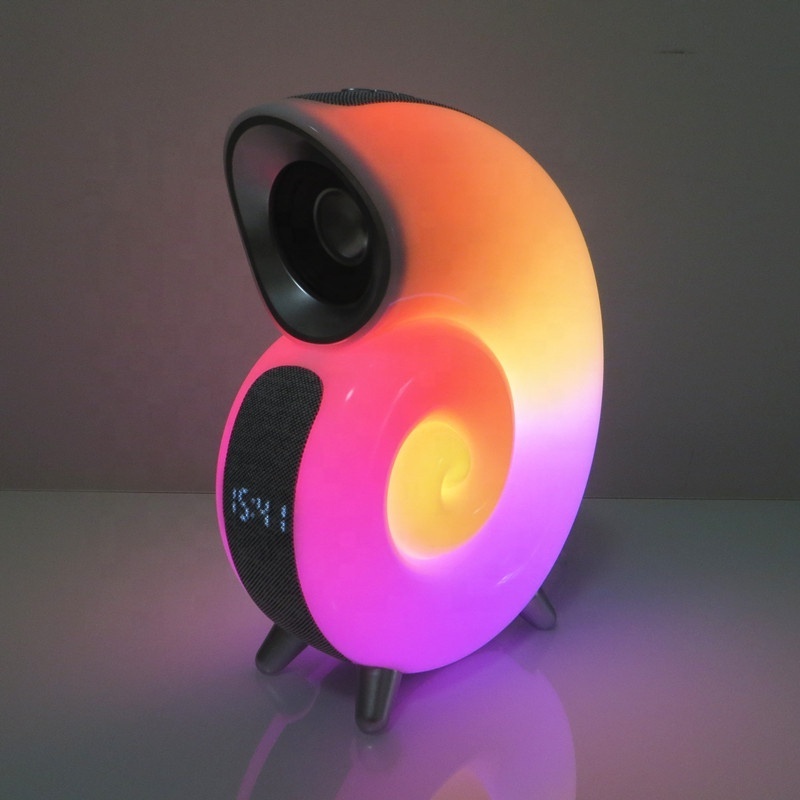 Lonvel Conch Speakers Sunrise Bedside Atmosphere Lamp LED Night Light RGB with Stereo Colorful Music Rhythm Light APP Control