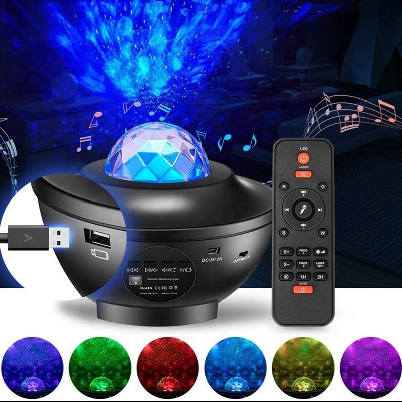 Lonvel Smart Star Night Starry Projector Light, Laser Sky Star Projector BT Music Speaker Ga Light Projector With Remote Control