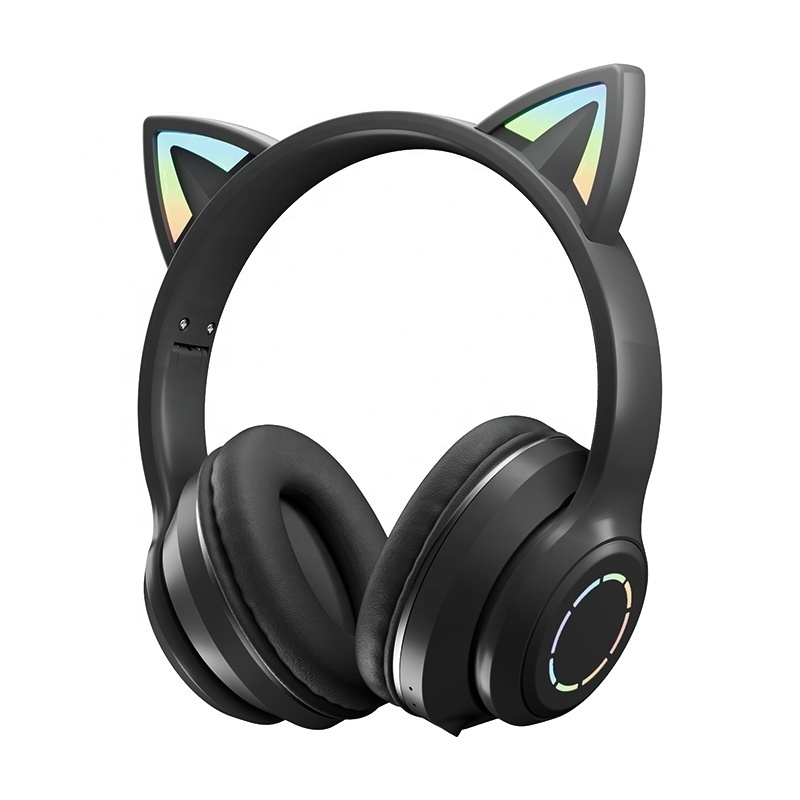 Lonvel ST89M Wireless Headphones BT 5.3 Cat Ear Stereo Sports Headphones Cat-ear Music Game Headphone Colorful light Headset