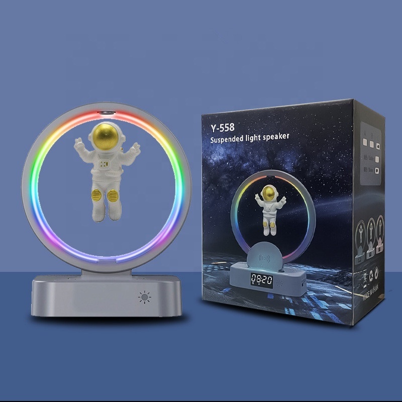 Lonvel Y-558 Astronaut Subwoofer Creative Gift Custom Astronaut Wireless Mini Speaker, Sound Activated LED Portable Speakers