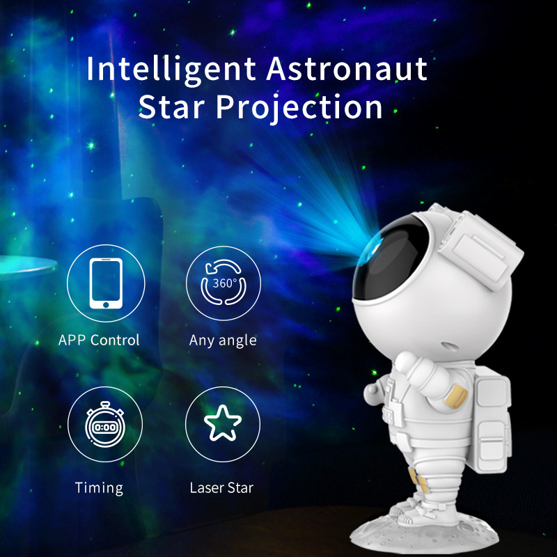 Lonvis App Version White Aurora Star Mini Projector LED Starry Light PC DC Novelty Gifts Spaceman Astronaut Galaxy Projector