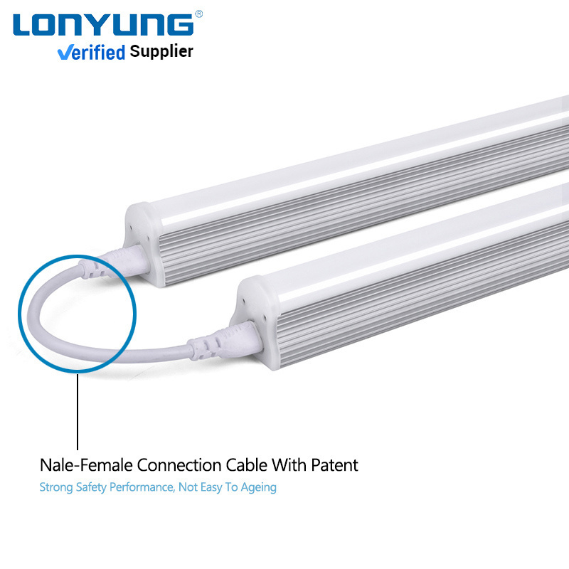 4FT LED Tube Light Fixture 44w 5280lm 6000K Cool White V Shape 8 ft Integrated T8 Shop Lights for Garage Warehouse Barn Basement