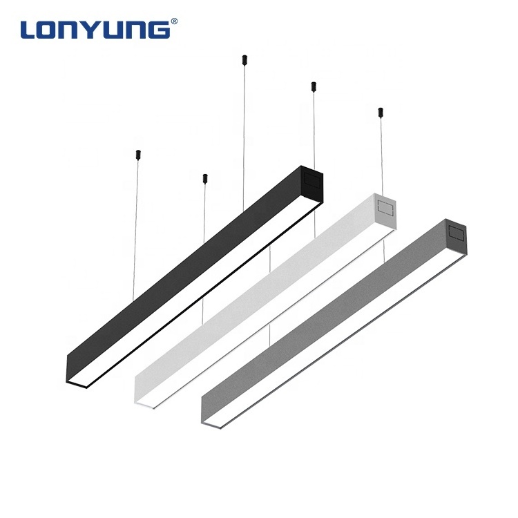 2ft 4ft 5ft 8ft linkable ceiling led light warehouse modern suspended linear office shop lights fixture