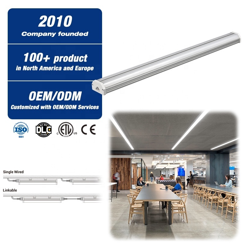 Commercial 4000k 120v shop lights aluminum 4ft 8ft linkable integrated t5 led tube light