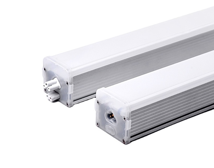 Commercial 0-10v dimming 4ft 8ft 60w 120w linkable double t5 led batten linear fixture