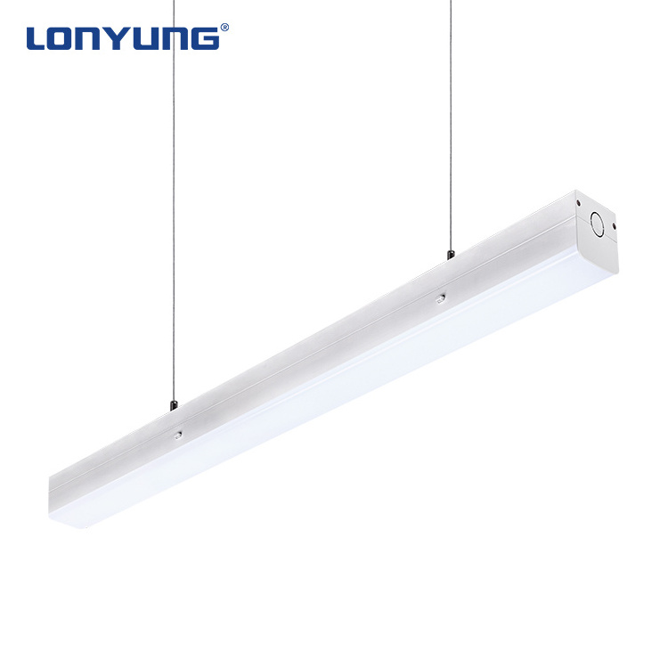 Lonyung 4ft 48w 60w  ETL CE aluminum indoor warehouse led batten linear shop lighting fixture