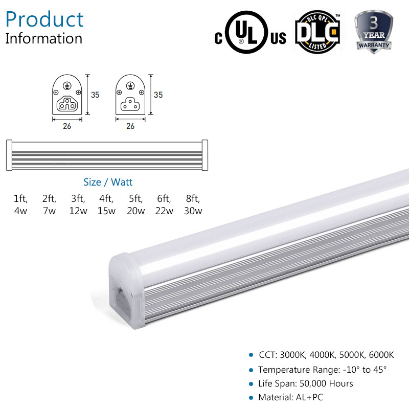 1200MM 18 Watt Smd 2835 2Ft 4Ft 8Ft 240CM 30W Led Single Linear Lighting Shop T5 Led Tube Light Fixture