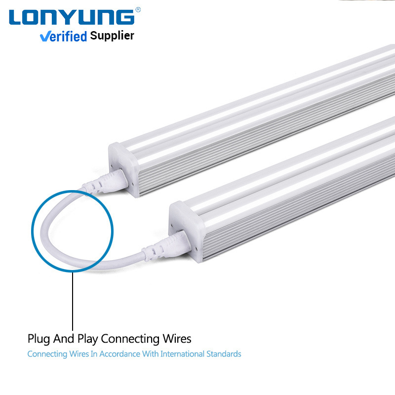 ETL TUV Replace Fluorescent Dimmable Double T5 Led Lighting Bulbs Fitting Fixture Integrated 4ft 8ft 18W Led Shop Lights Tube