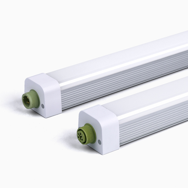 Warehousing frosted clear cover IP65 waterproof led batten linear tube 120 240cm mini led triproof light