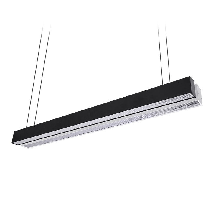 Modern suspended surface mount 4ft 8ft grille lens led pendant tube commercial 1200mm linkable led linear light