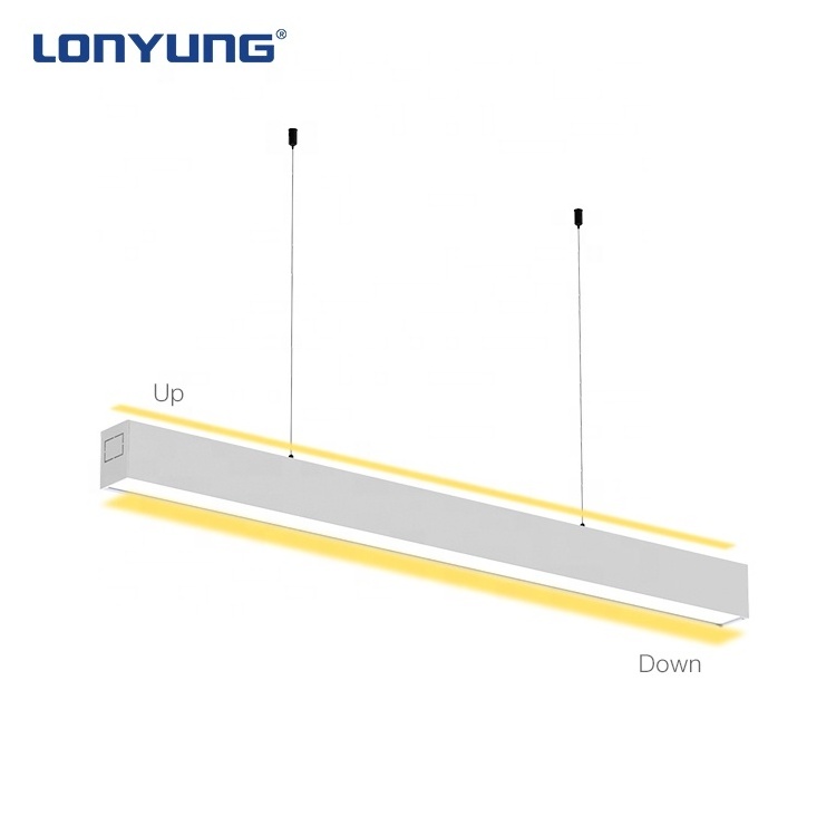 Commercial suspended ceiling linkable led linear lighting system fixture aluminium housing pendant led linear lights