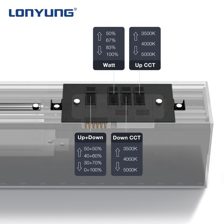 Commercial suspended ceiling linkable led linear lighting system fixture aluminium housing pendant led linear lights