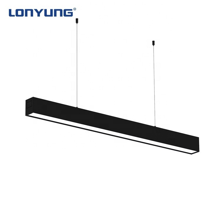 High quality 4ft 8ft decorative aluminum profile linkable pendant led linear light system lighting shop light fixture