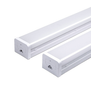 CCT adjustable linkable led batten linear strip light fixture for office school warehouse shop led lighting ETL DLC certificate