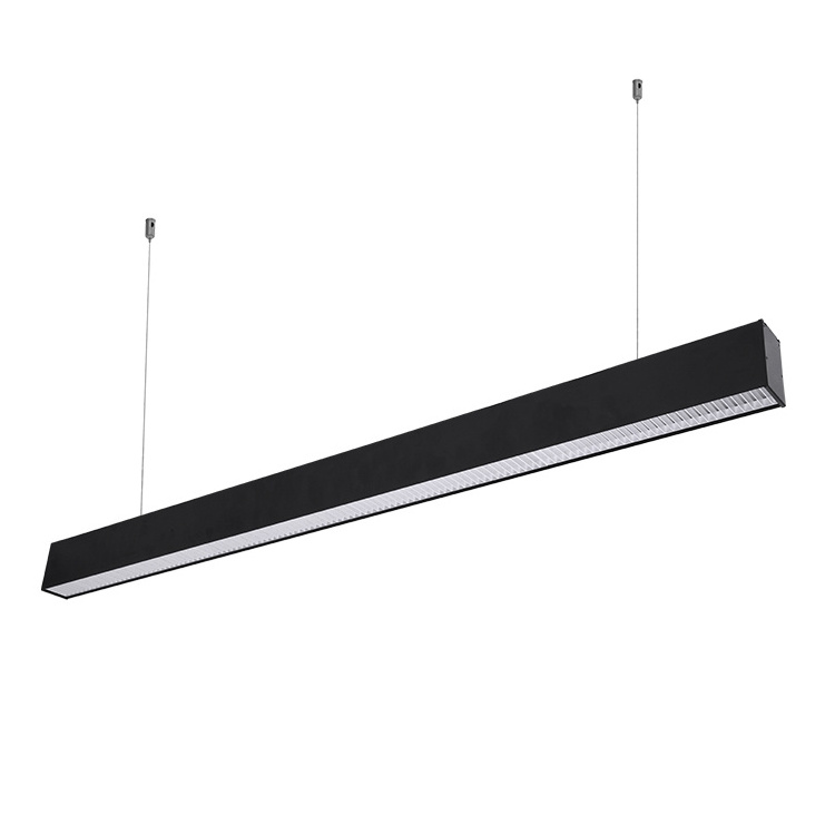 Modern suspended surface mount 4ft 8ft grille lens led pendant tube commercial 1200mm linkable led linear light