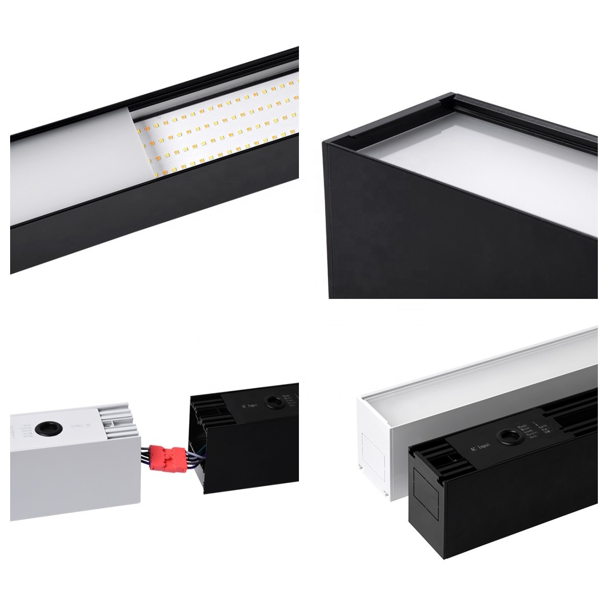 Lonyung Lighting 60W 120W 1200mm 2400mm ETL Commercial Office Shop Ceiling LED Linear Light