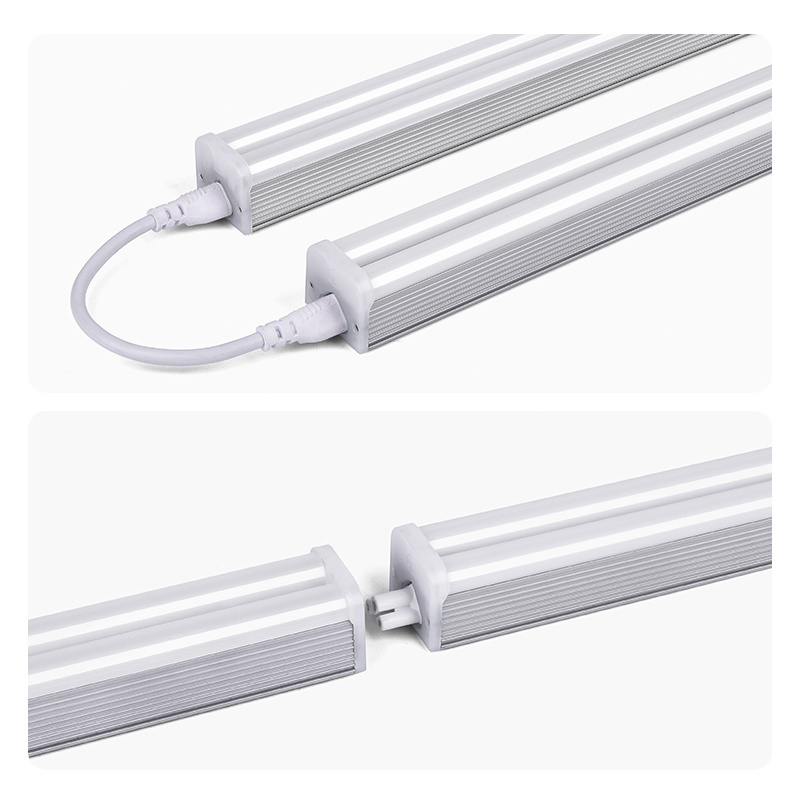 4ft 6ft 8ft 120cm shopping mall indoor Connectable Double Led Integrated T5 Tube Light Fixture