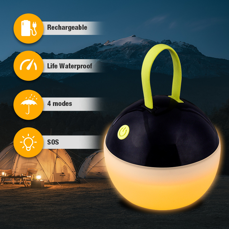 Handheld Usb Camping lanterns Rechargeable Small Waterproof Camping Light For Outdoor Hiking Picnic