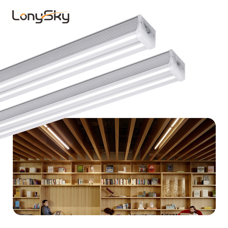 2Ft 3Ft 4Ft 8Ft Indoor Linkable Surface Mounted Aluminum shop Light  Double T5 Tubes Led Batten Light Fixture