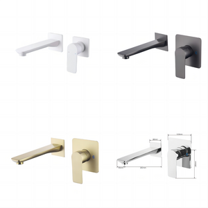 LOOBOE Ceramic cartridge single lever mixer tap faucet wall mounted tap mixers basin faucet