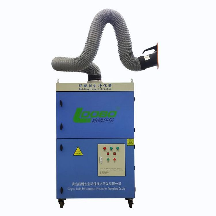 Welding fume extractor for laser cutter/dtf, co2 laser fume extractor with suction double arm, dust collector machine