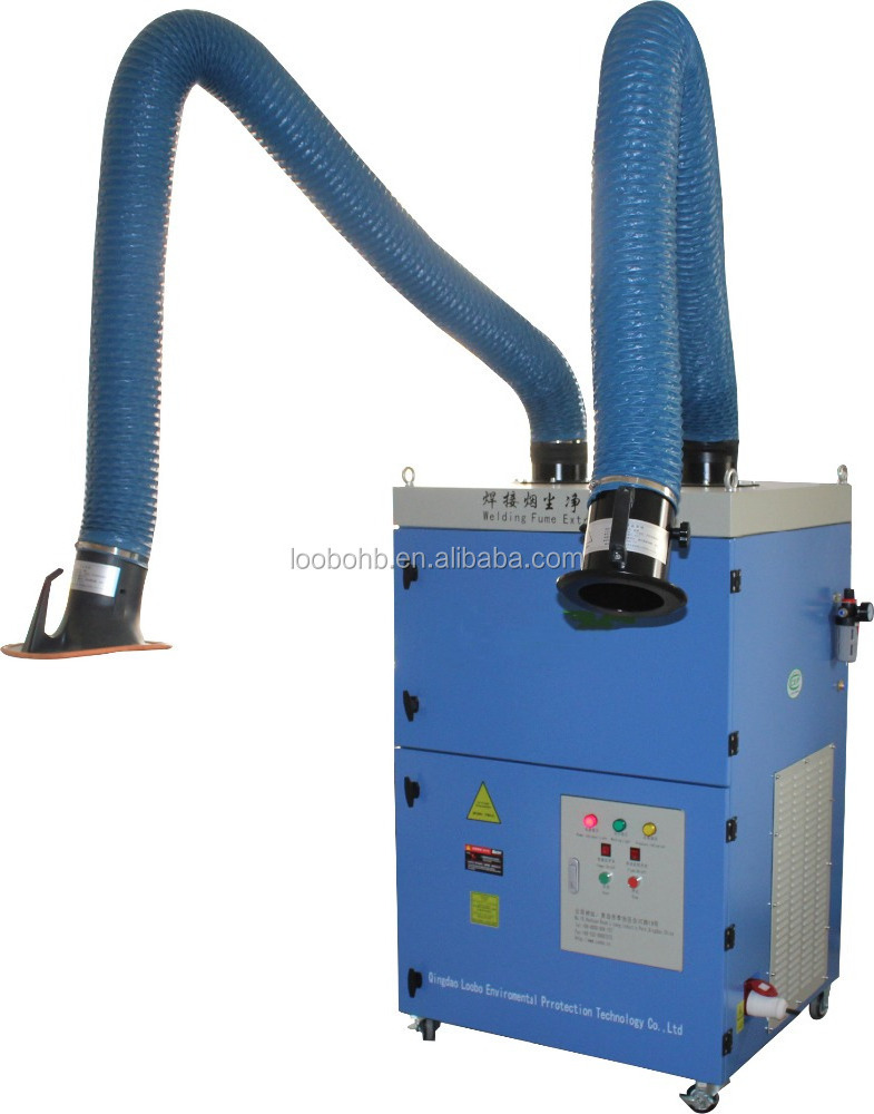 Mobile welding fume extractor/welding smoke purifier with PLC control system