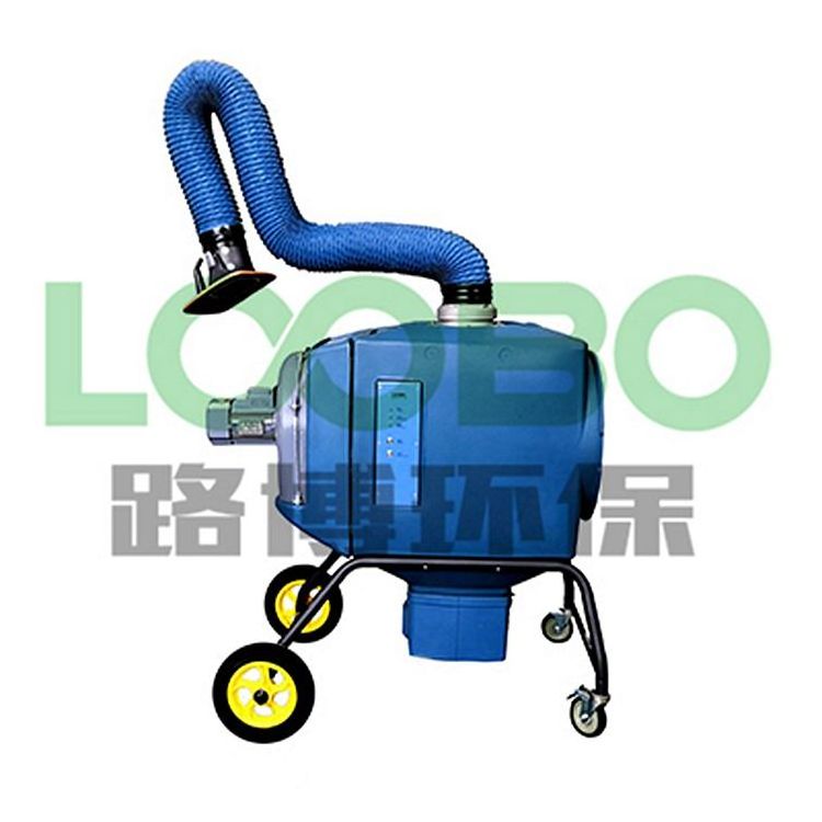 mobile welding fume extractor with 360 flexible suction arms pulse jet cleaning robot soldering smoke collector