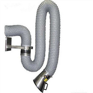 welding fume extraction arm with hood dust extraction and collection hose for cutting grinding polishing