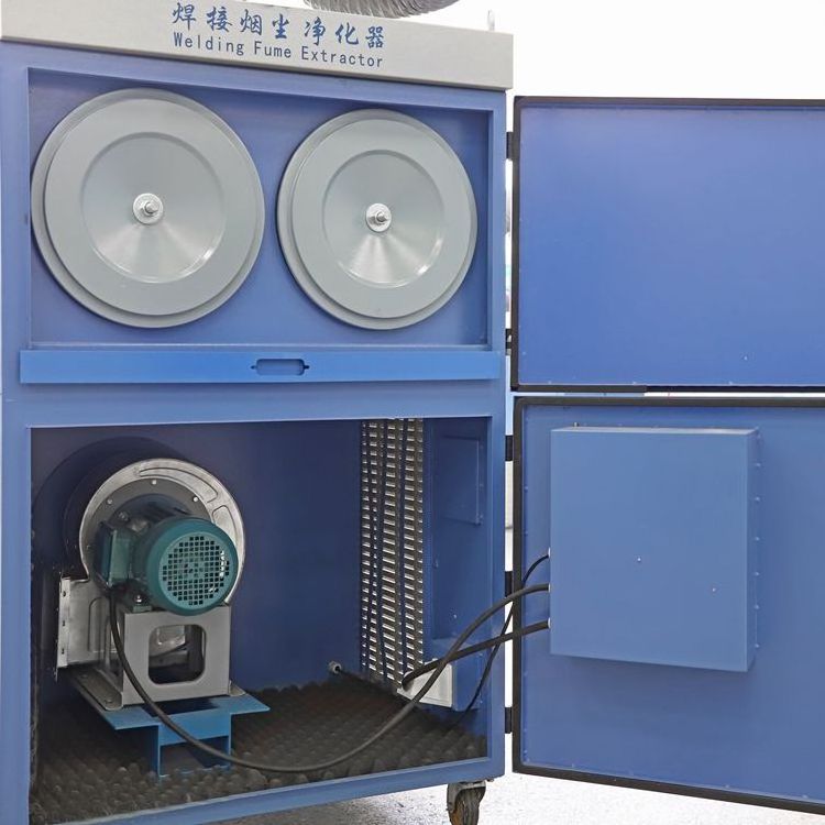 Welding fume extractor for laser cutter/dtf, co2 laser fume extractor with suction double arm, dust collector machine