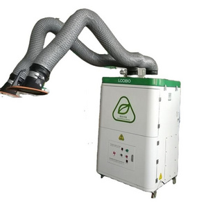 portable air filter cartridge hepa welding smoke fume extractor and dust collector with suction arm machine