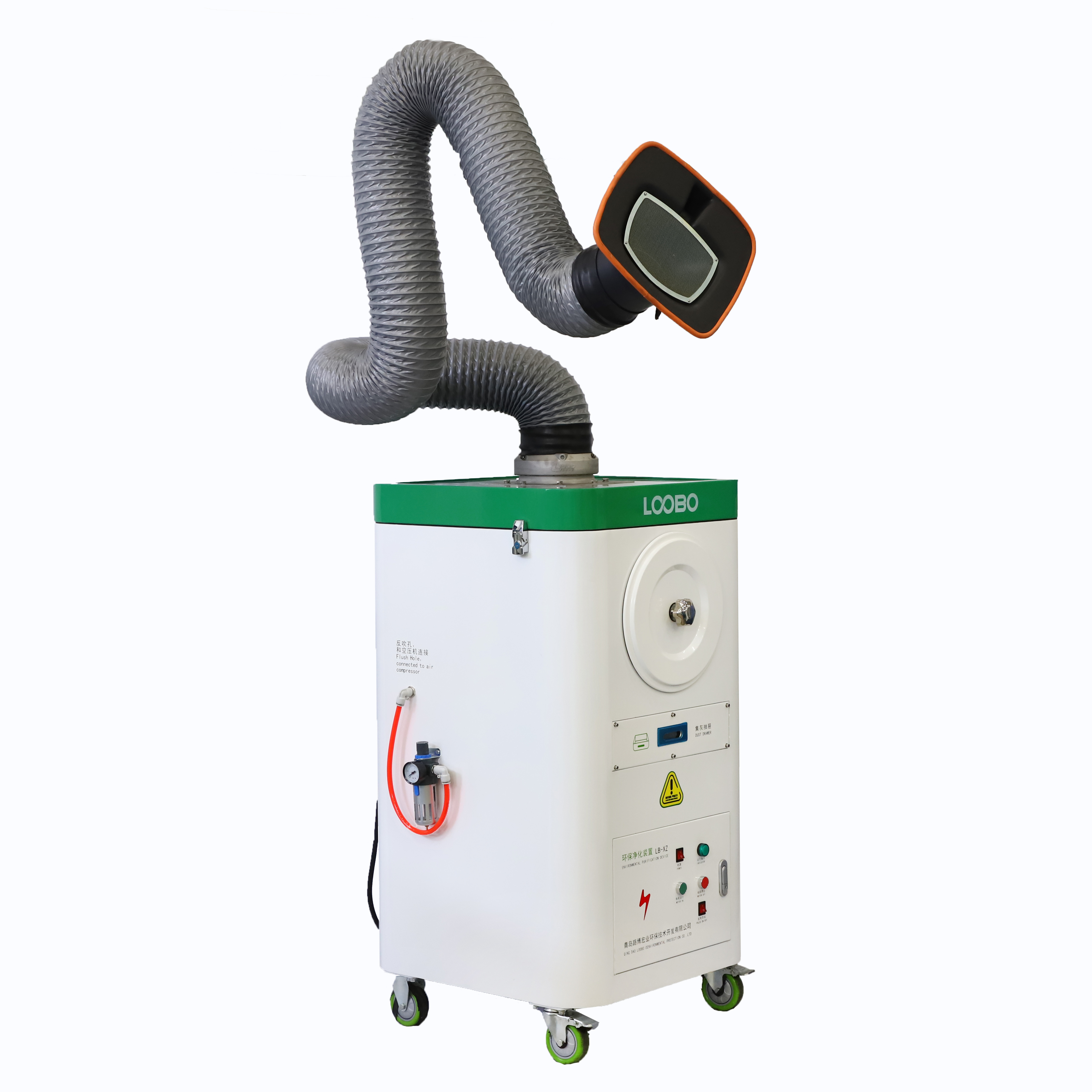 welding fume treatment equipment industrial portable pulse jet welding fume extractors with flexible suction arms