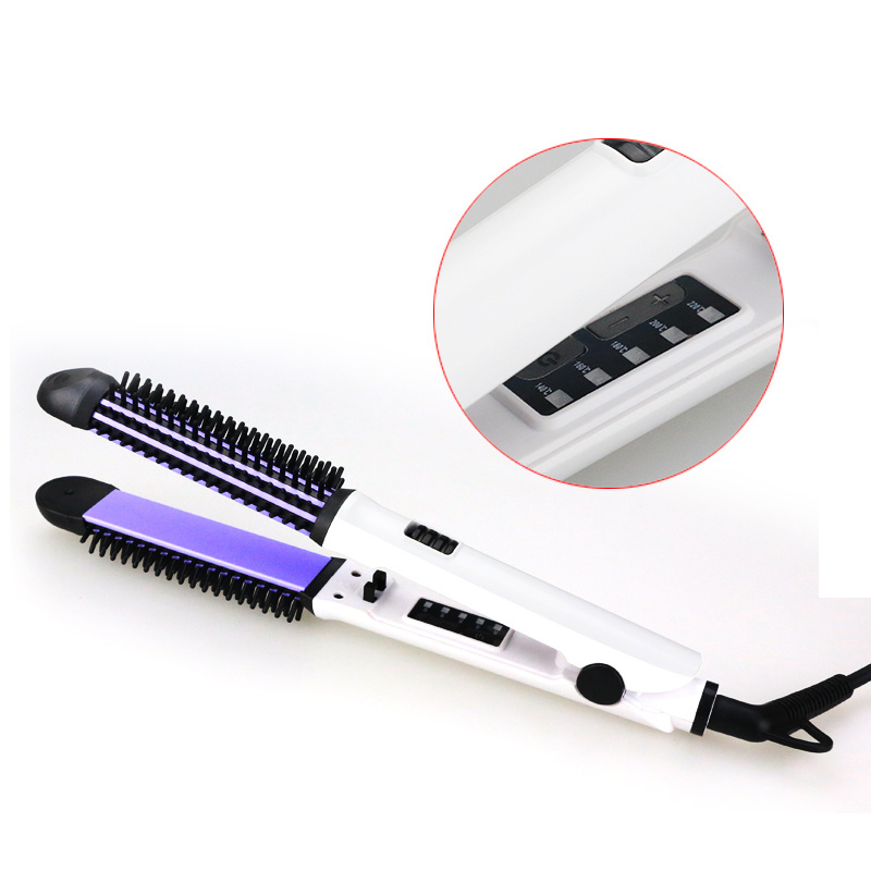 Rotating Hair Straightener Brush, Ceramic Heating Electric straightening comb, Working Temperature ranging 280-430F