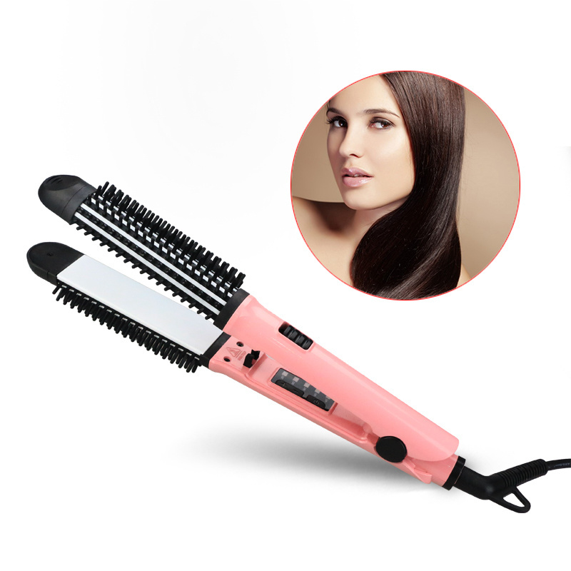 Rotating Hair Straightener Brush, Ceramic Heating Electric straightening comb, Working Temperature ranging 280-430F