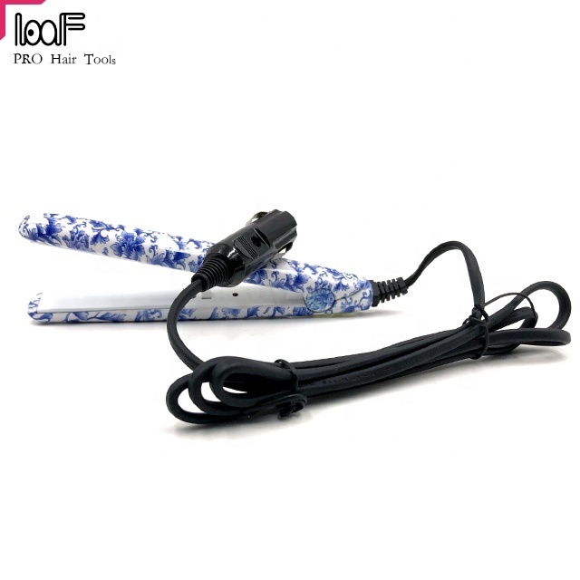 ceramic tourmaline ionic flat iron hair straightener MINI iron Car Plug 12v lady  hair straightener