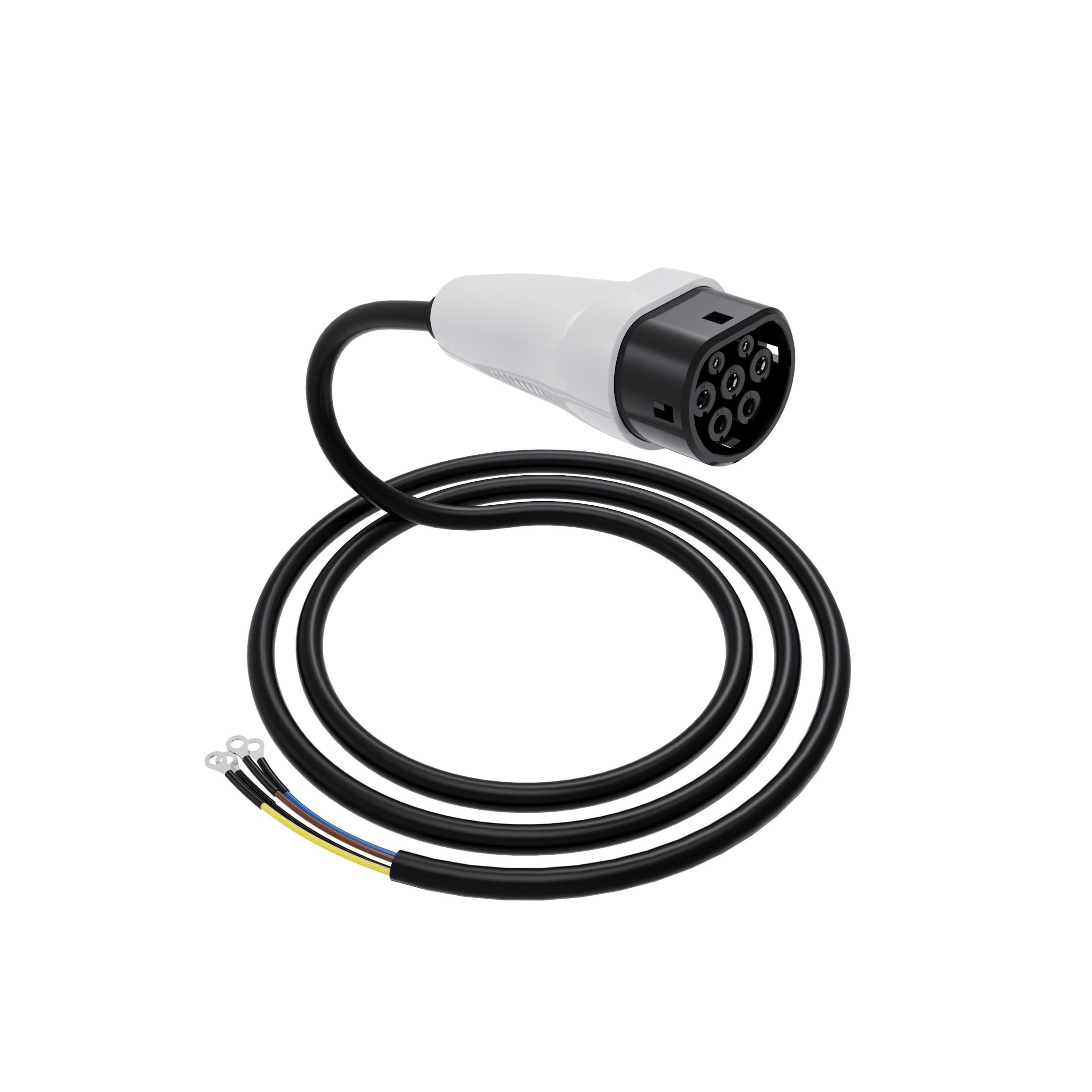 Type 2 7KW single gun single phase 250V 32A 5m cable Customizable Electric Vehicle Charger Retractor