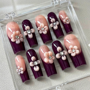 Artificial Nails Short with Glue Pure Design LOW MOQ ABS Wholesale China Factory Price Designer Nail Tips Full Cover Nail Tips