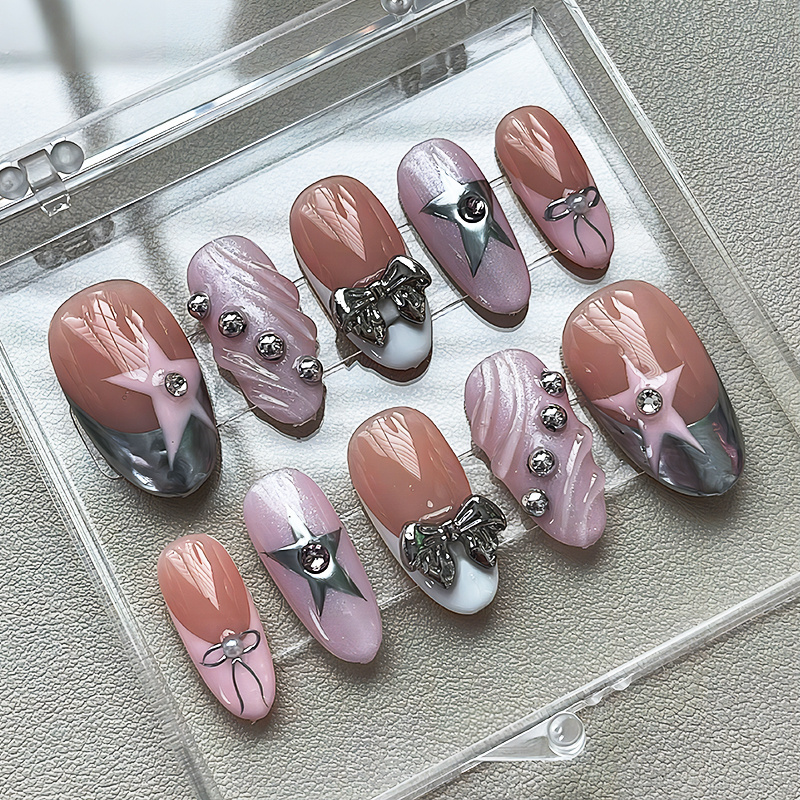 Artificial Nails Short with Glue Pure Design LOW MOQ ABS Wholesale China Factory Price Designer Nail Tips Full Cover Nail Tips